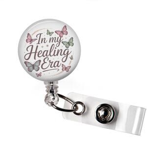 Badge Reel Mental Health In My Healing Era Retractable ID Holder